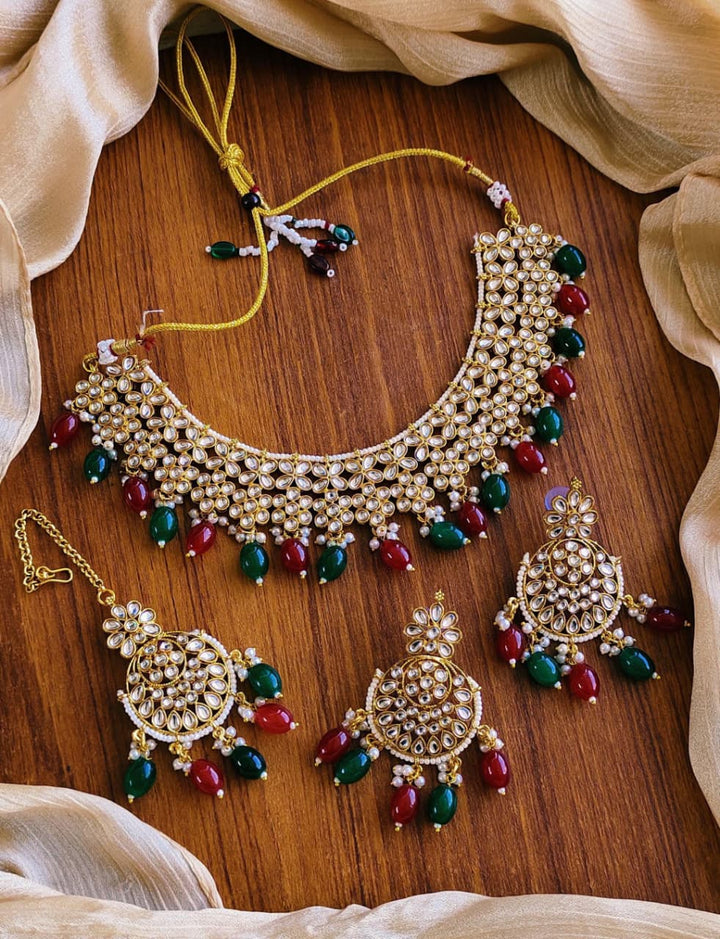 Indian Dubbi Kundan Necklace Set