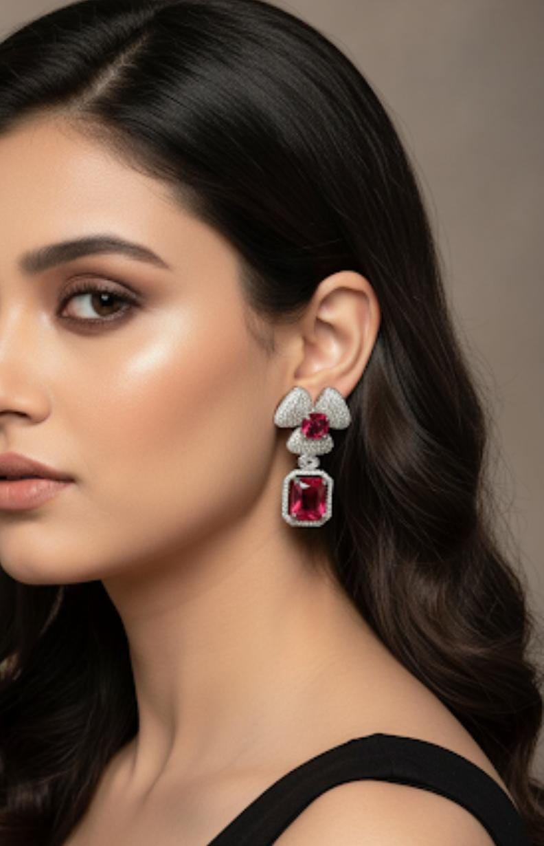 Premium Quality AD Micro Zircon Stone Fancy Earrings,