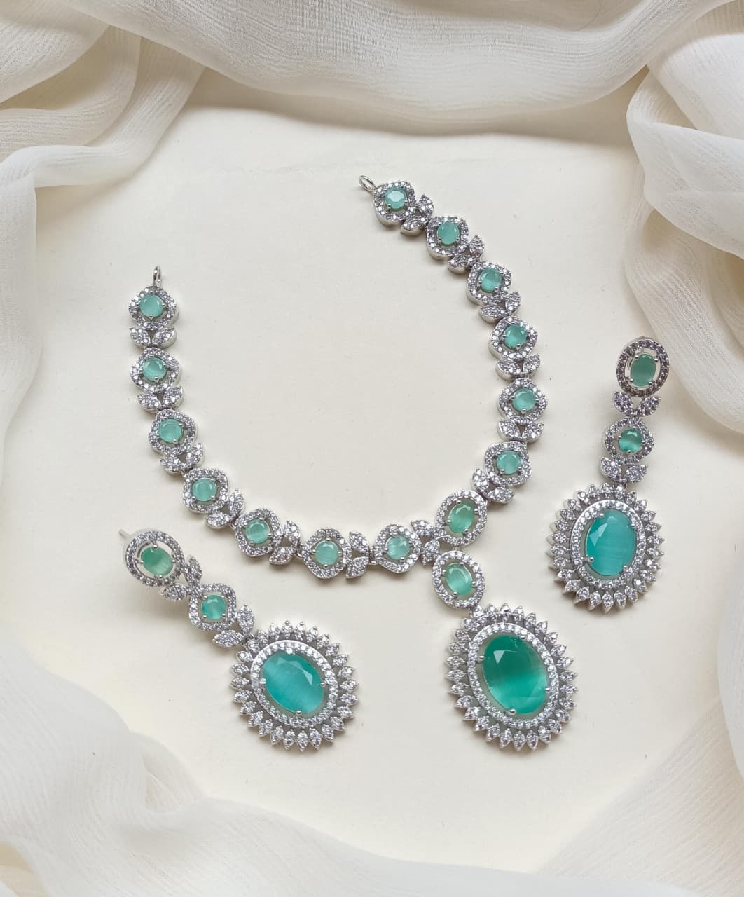 Diamond Zarcon Necklace Set