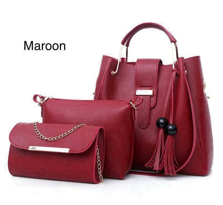 3-piece set includes a high-quality soft leather bag,