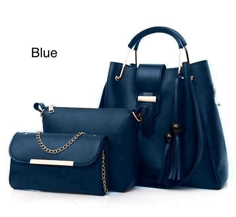 3-piece set includes a high-quality soft leather bag,
