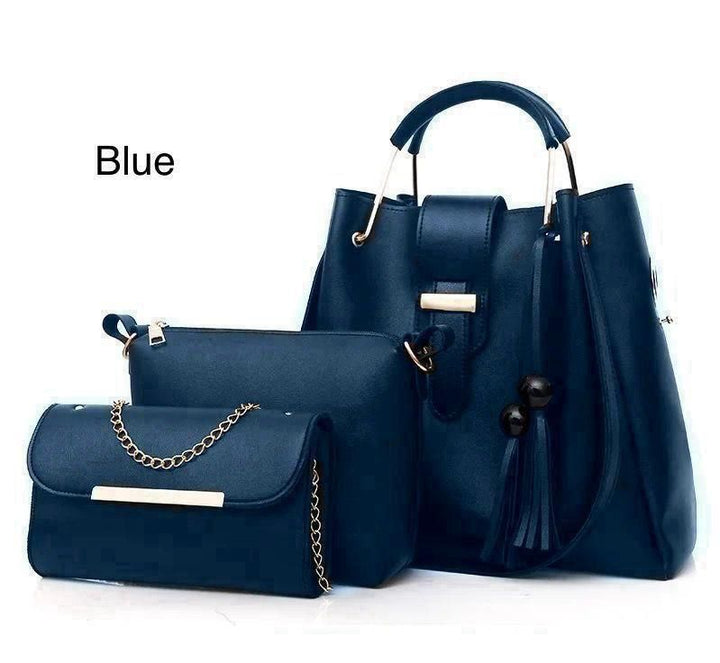 3-piece set includes a high-quality soft leather bag,