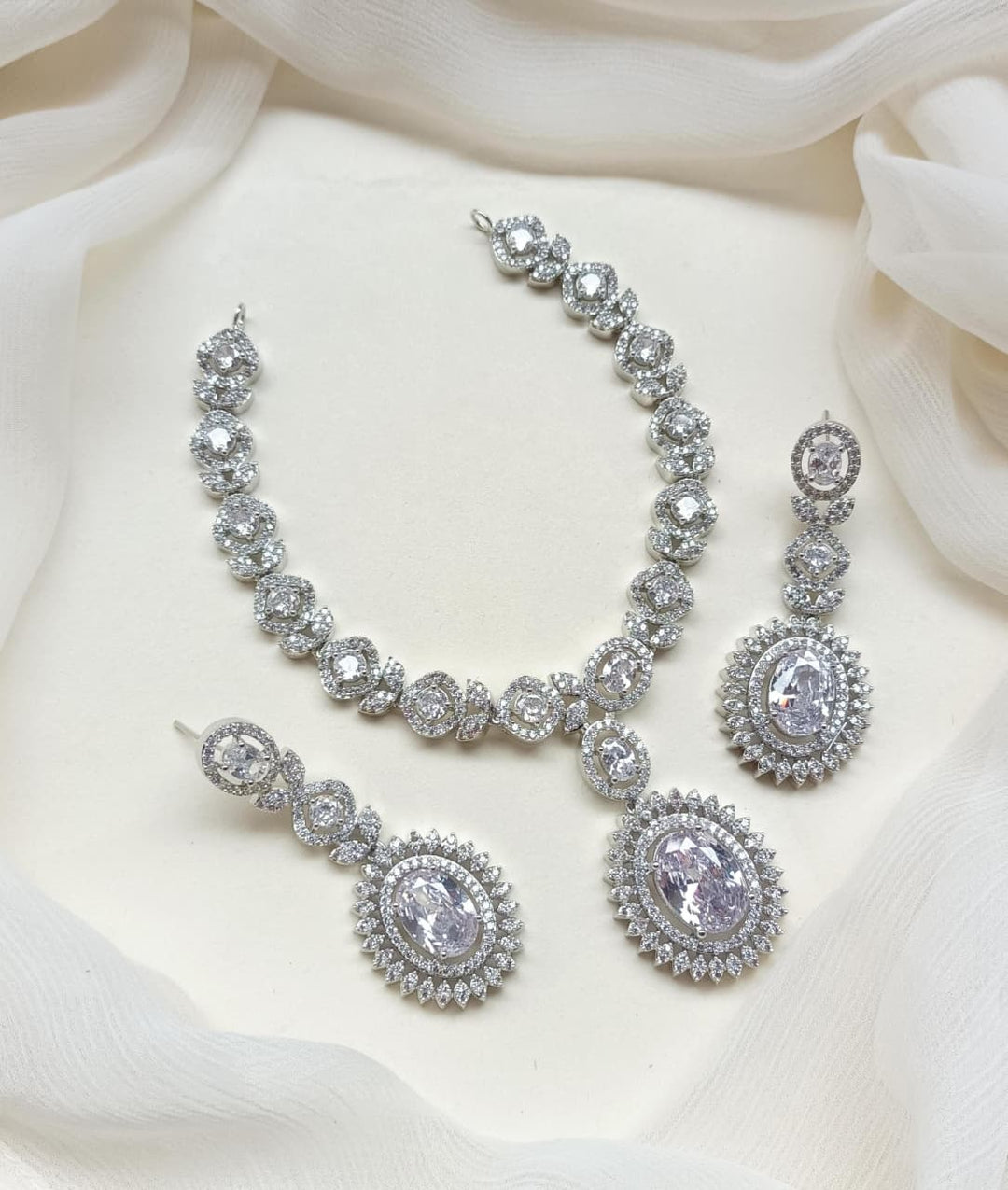 Diamond Zarcon Necklace Set
