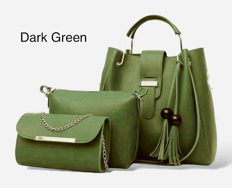 3-piece set includes a high-quality soft leather bag,