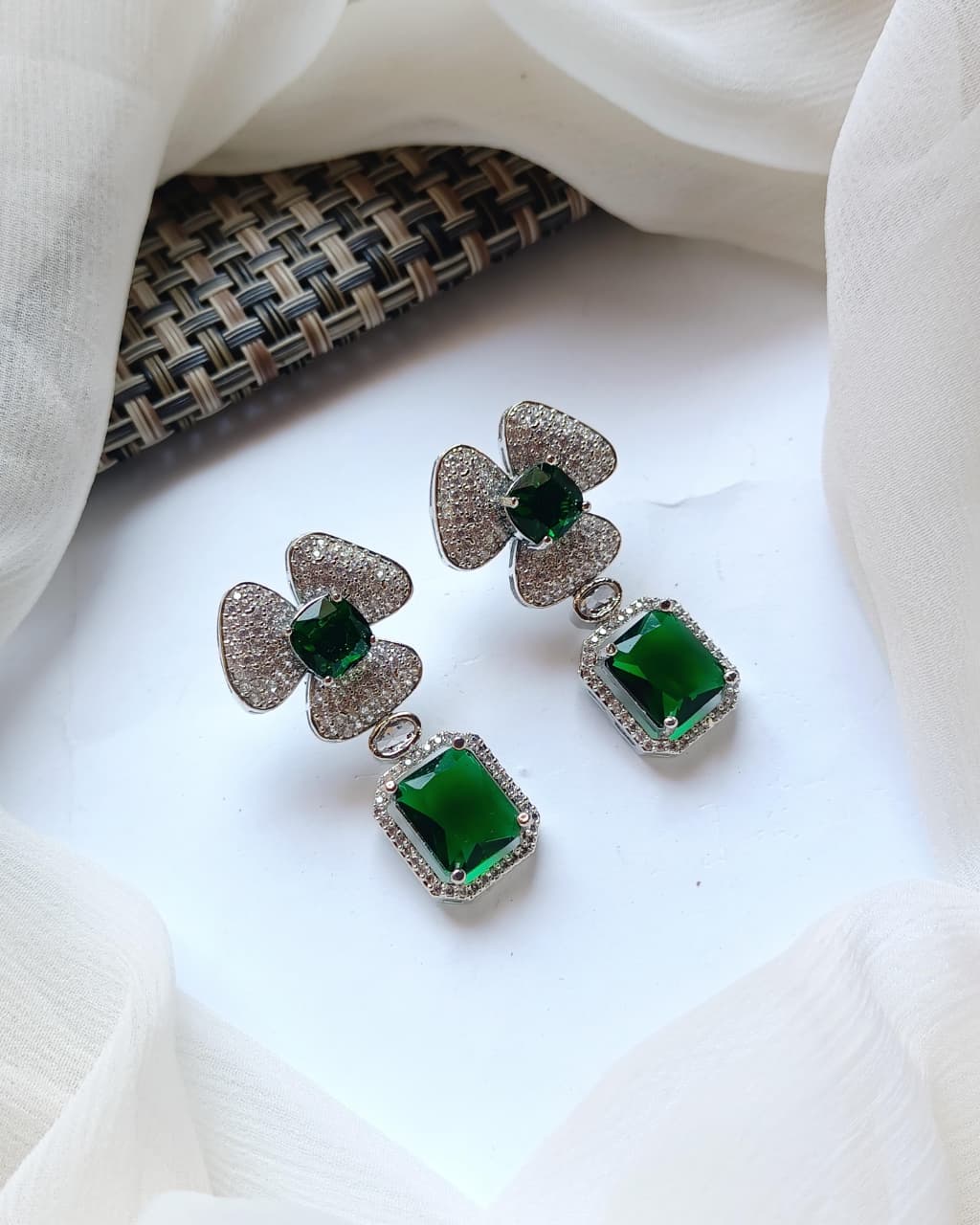 Premium Quality AD Micro Zircon Stone Fancy Earrings,