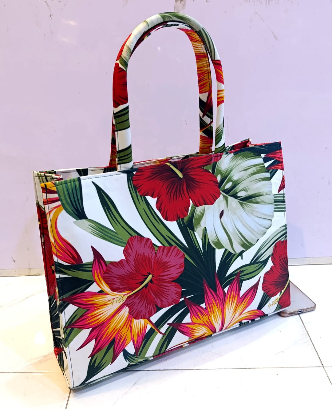 CANVAS BAG FLORAL DESING