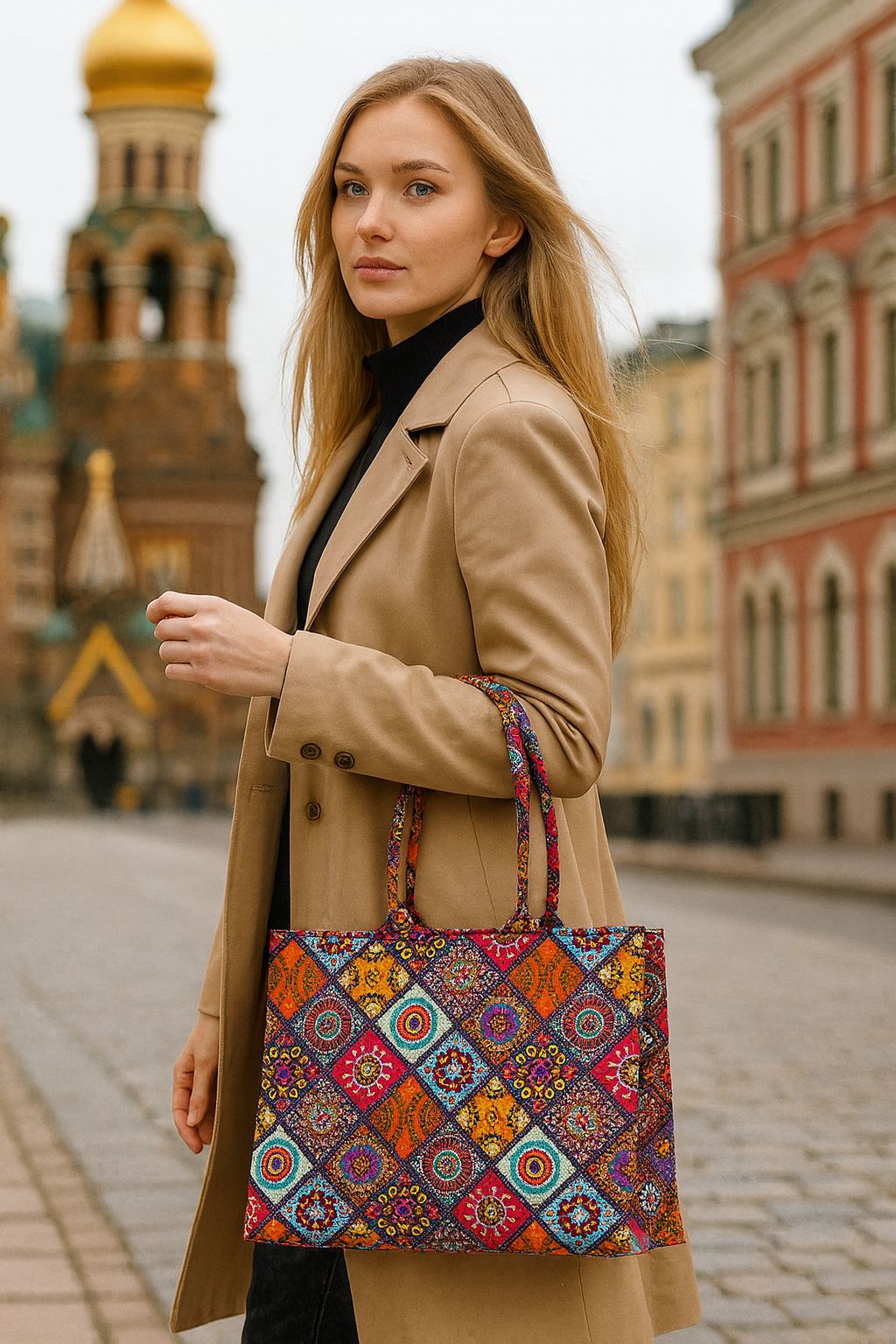 CANVAS BAG FLORAL DESING
