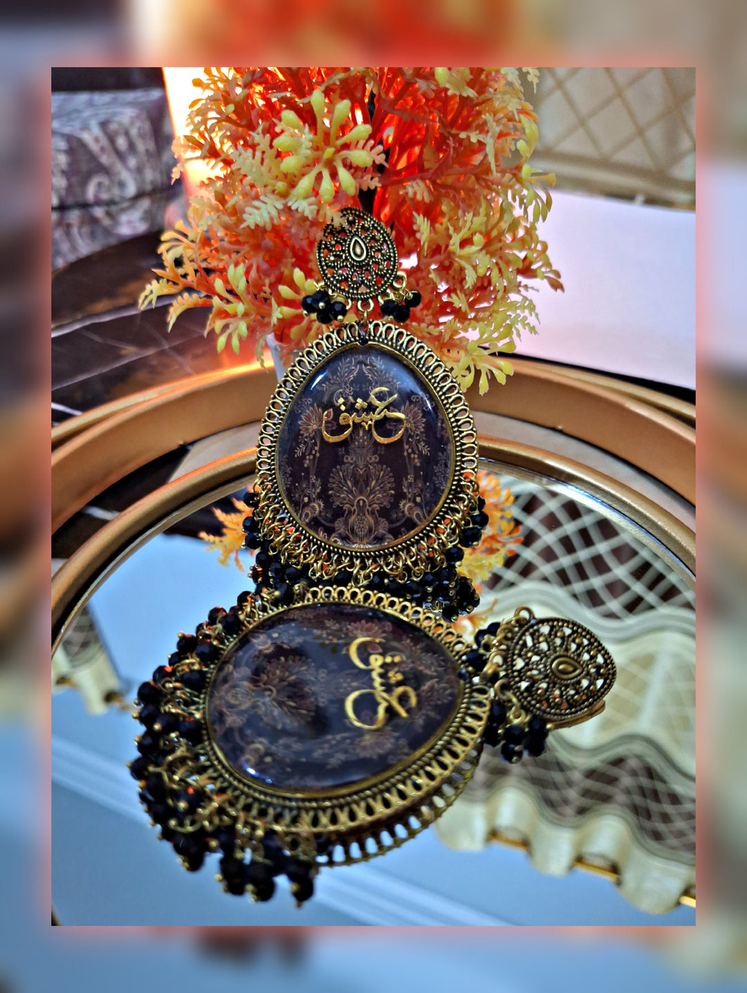 RESIN JHUMKA WITH BEAUTIFUL DESING