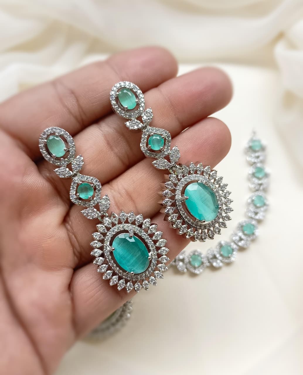 Diamond Zarcon Necklace Set