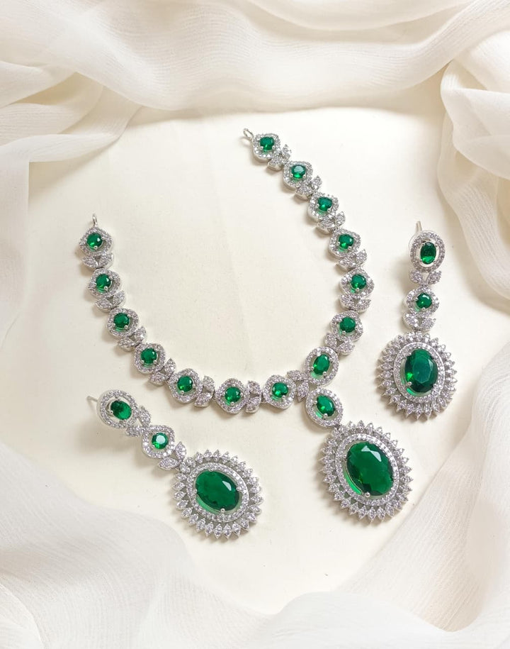 Diamond Zarcon Necklace Set