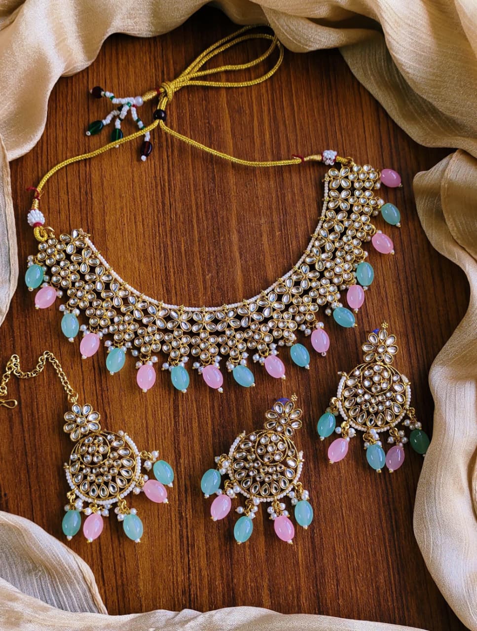 Indian Dubbi Kundan Necklace Set
