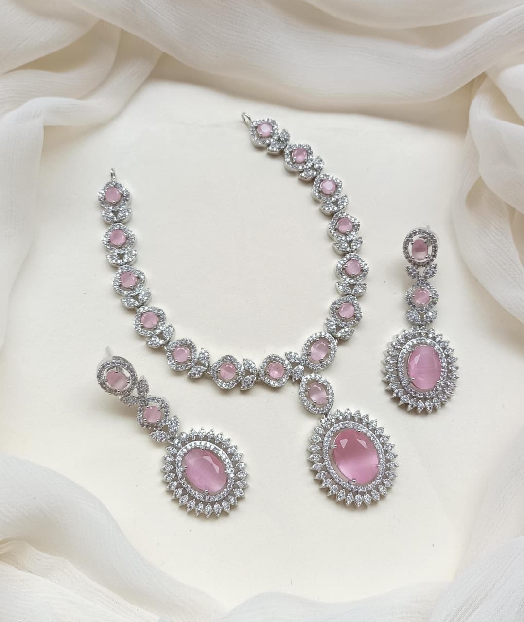 Diamond Zarcon Necklace Set