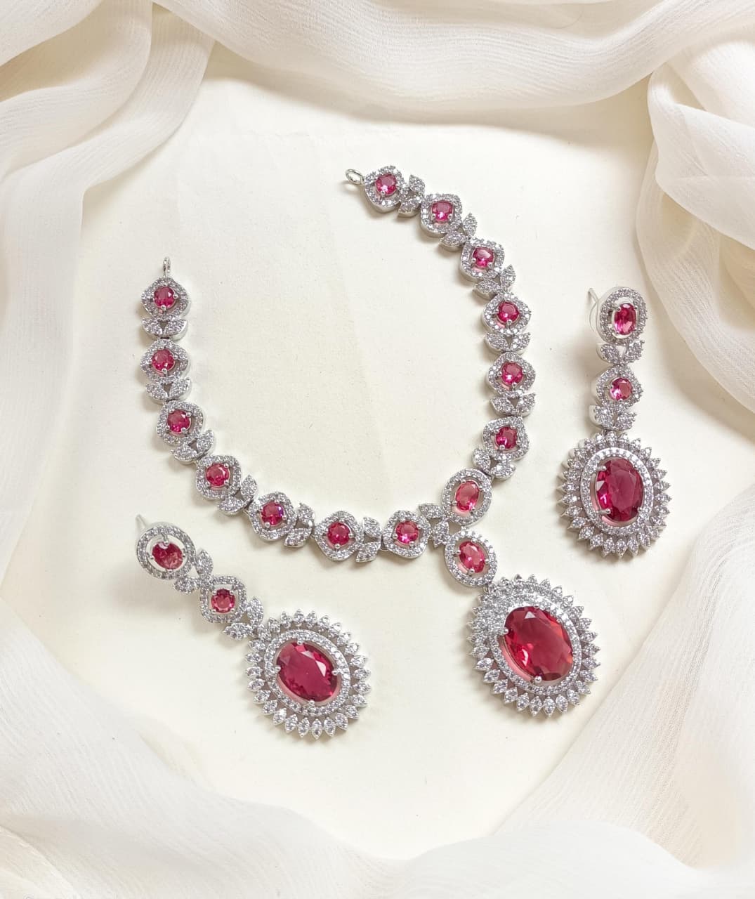 Diamond Zarcon Necklace Set