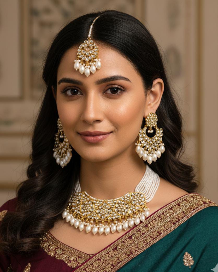 Stylish Choker Set With Teeka