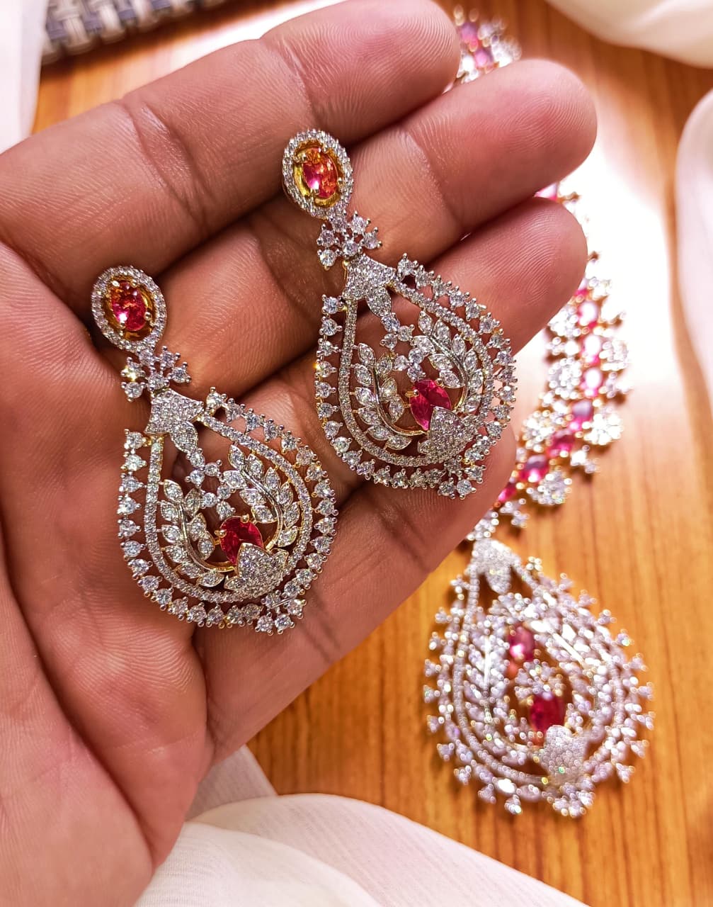 Short Mala Style Fancy Necklace Set