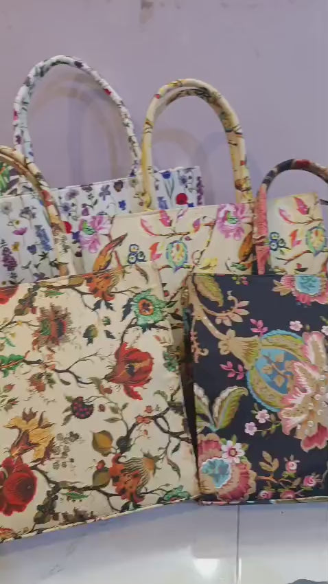 CANVAS BAG FLORAL DESING