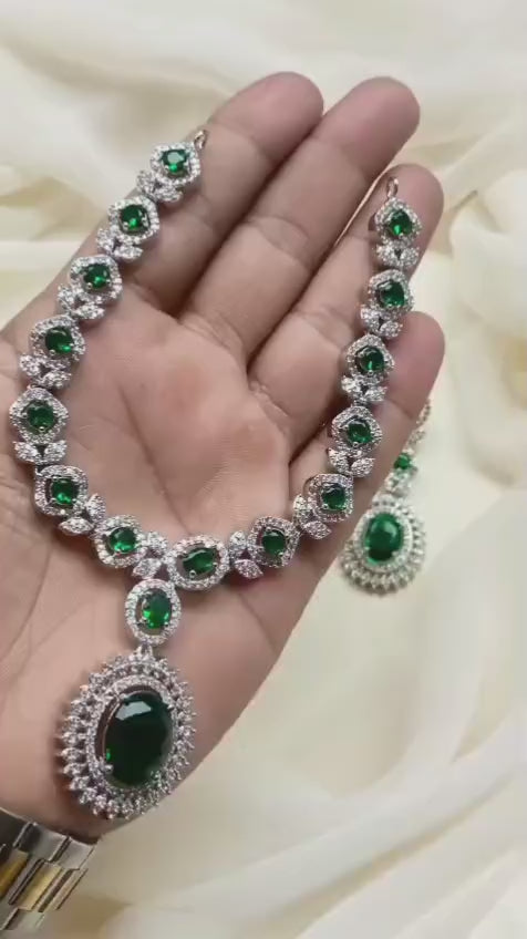 Diamond Zarcon Necklace Set
